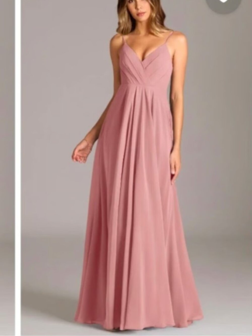 Azazie Amani Dusty Rose A-Line Chiffon Dress
